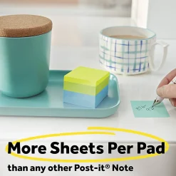 Post-it® Notes, 1 7/8 x 1 7/8 in, 3 Mini Cube Sticky Notes Pads, 400 Sheets/Pad, School Supplies and O?ce Supplies, Assorted Bright Colors