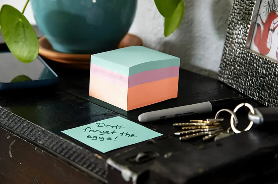 Post-it® Notes, 1 7/8 x 1 7/8 in, 1 Mini Cube Sticky Notes Pad, 400 Sheets/Pad, School Supplies and O?ce Supplies, Assorted Pastel Colors