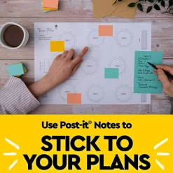 Post-it® Notes, 1.38 x 1.88 in, 12 Mini Sticky Note Pads, 100 Sheets/Pad, School Supplies and Office Products, Beachside Café