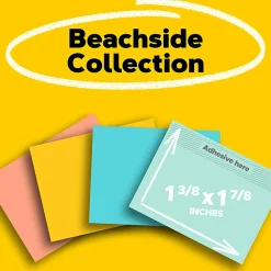 Post-it® Notes, 1.38 x 1.88 in, 12 Mini Sticky Note Pads, 100 Sheets/Pad, School Supplies and Office Products, Beachside Café