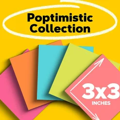 Post-it® Notes, 3 x 3 in, 18 Sticky Note Pads, 100 Sheets/Pad, School Supplies and Office Products, Poptimistic
