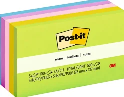 Post-it® Notes, 3 x 5 in, 5 Sticky Note Pads, 100 Sheets/Pad, School Supplies and Office Products, Floral Fantasy