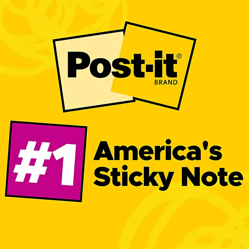 Post-it® Notes, 3 x 5 in, 12 Sticky Note Pads, 100 Sheets/Pad, School Supplies and Office Products, The Iconic Canary Yellow