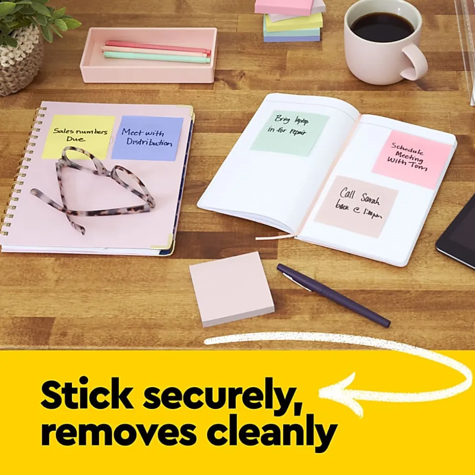 Post-it® Notes, 3 x 3 in, 6 Sticky Note Pads, 100 Sheets/Pad, School Supplies and Office Products, The Iconic Canary Yellow Note