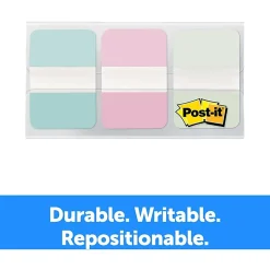 Post-it® Pastel Color Tabs - 12 Tab(s)/Set - 1" Tab Height x 1.50" Tab Width - Assorted Pastel Tab(s) - 36 / Pack
