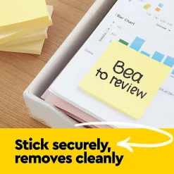 Post-it® Pop Up Notes, 3 x 3 in, 6 Lined Sticky Note Pads, 100 Sheets/Pad, Accordion Sticky Notes Works with Pop Up Dispenser, Canary Yellow