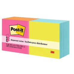 Post-it® Pop Up Notes, 3 x 3 in, 12 Sticky Note Pads, 100 Sheets/Pad, School Supplies, Accordion Sticky Notes Works with Pop Up Dispenser, Poptimistic