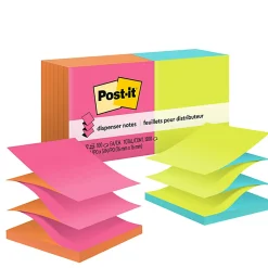 Post-it® Pop Up Notes, 3 x 3 in, 12 Sticky Note Pads, 100 Sheets/Pad, School Supplies, Accordion Sticky Notes Works with Pop Up Dispenser, Poptimistic