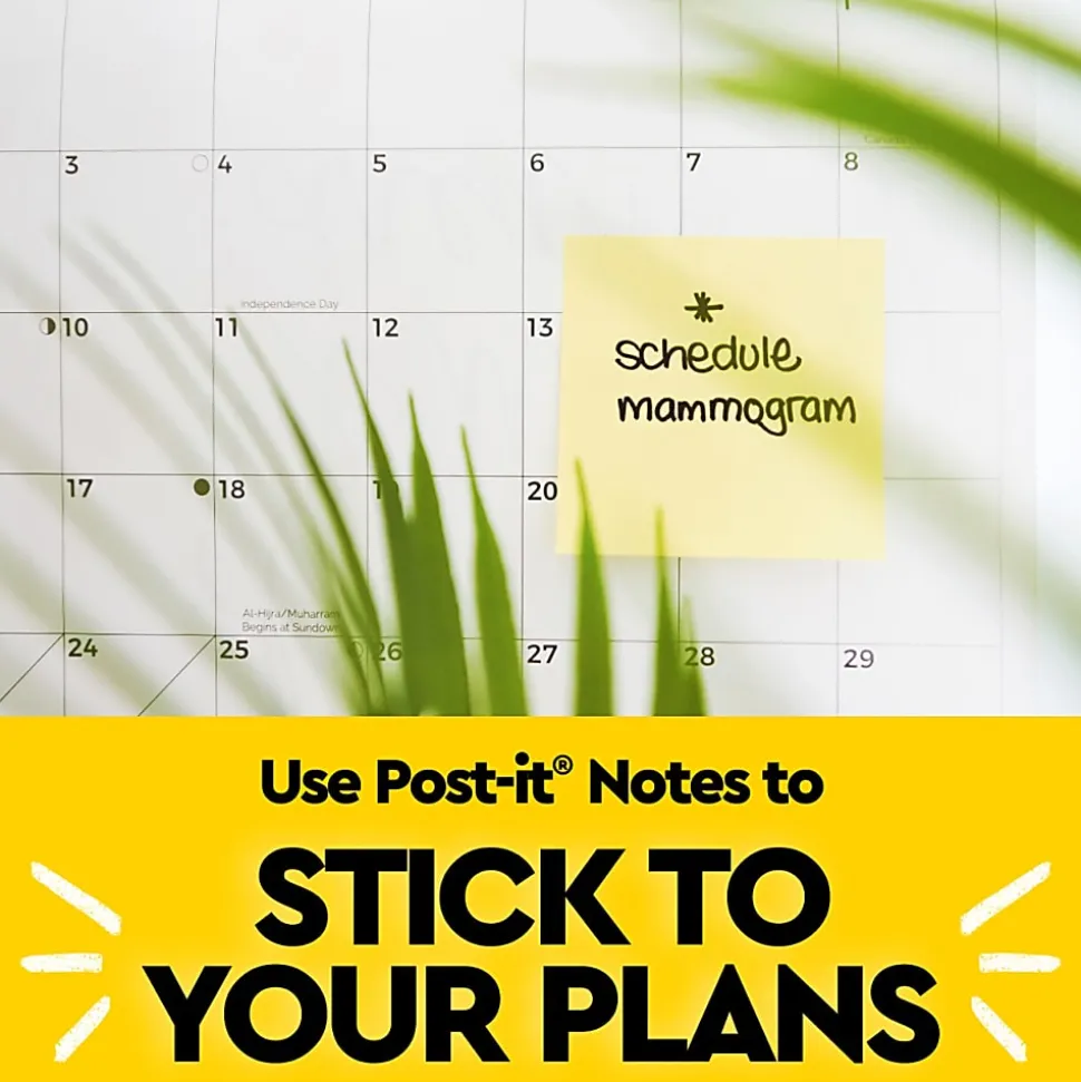 Post-it® Pop Up Notes, 3 x 3 in, 12 Sticky Note Pads, 100 Sheets/Pad, School Supplies and Office Products, Accordion Sticky Notes, Canary Yellow