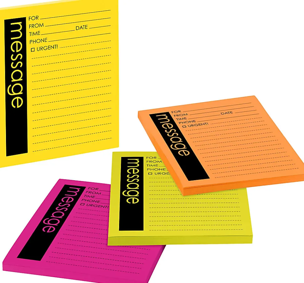 Post-it® Printed Notes, 4 x 5 in, 4 Lined Sticky Note Pads, 50 Sheets/Pad, School Supplies and Office Products, Telephone Message