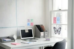 Post-it® Recycled Super Sticky Notes, 3 in x 3 in, 5 Pads, 90 Sheets/Pad, 2x the Sticking Power, Wanderlust Pastels Collection, 30% Recycled