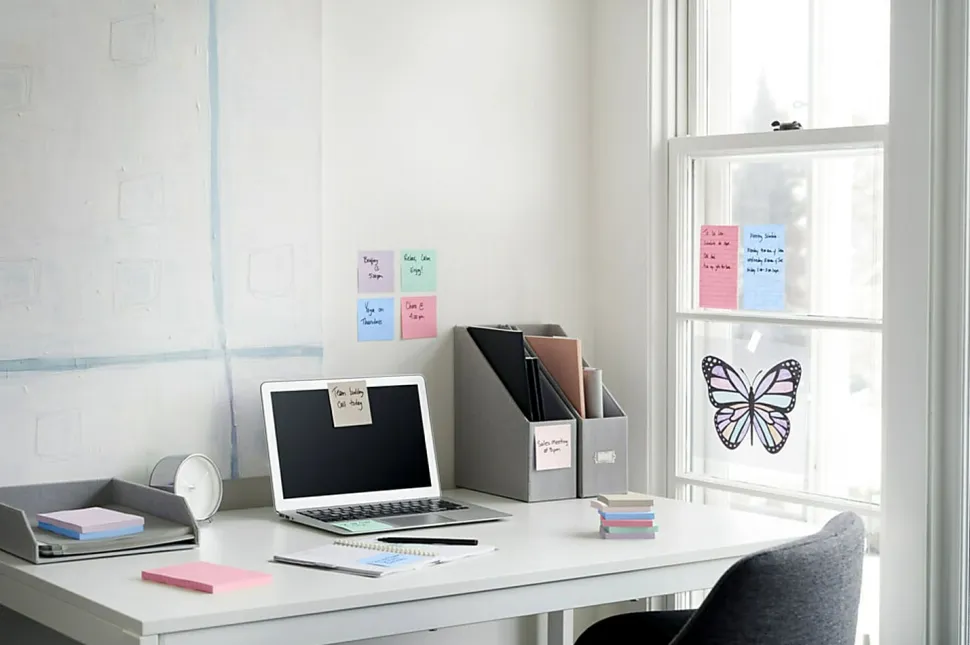 Post-it® Recycled Super Sticky Notes, 3 in x 3 in, 12 Pads, 90 Sheets/Pad, 2x the Sticking Power, Wanderlust Pastels Collection, 30% Recycled