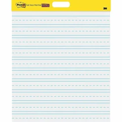 Post-it® Self Stick Wall Pad, 20 in x 23 in, 2 Pads, 20 Sheets/Pad, Primary Ruled,  White