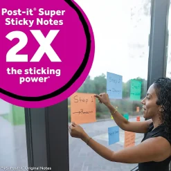 Post-it® Super Sticky Big Notes, 8 x 8 in, 1 Sticky Note Pad, 30 Sheets/Pad, Great for Vision Boards, Creative Projects, and Study Spaces, Papaya Fizz