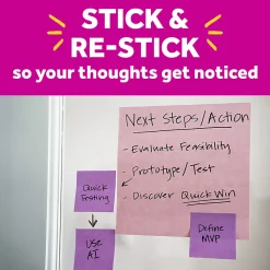 Post-it® Super Sticky Big Notes, 6 x 6 in, 1 Sticky Note Pad, 30 Sheets/Pad, Great for Vision Boards, Creative Projects, and Study Space, Washed Denim