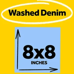 Post-it® Super Sticky Big Notes, 8 x 8 in, 1 Sticky Note Pad, 30 Sheets/Pad, Great for Vision Boards, Creative Projects, and Study Space, Washed Denim