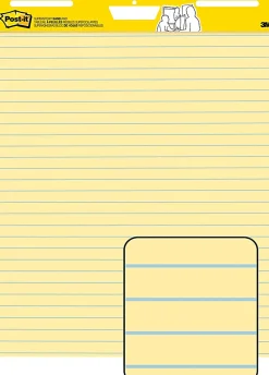 Post-it® Super Sticky Easel Pads, 25 in x 30 in, 2 Pads, 30 Sheets/Pad, Great for Virtual Teachers and Students, Yellow