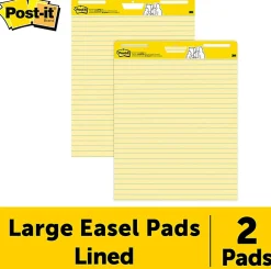 Post-it® Super Sticky Easel Pads, 25 in x 30 in, 2 Pads, 30 Sheets/Pad, Great for Virtual Teachers and Students, Yellow