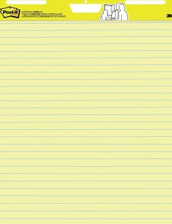 Post-it® Super Sticky Easel Pad, 20 in x 23 in, 1 Pad, 20 Sheets/Pad, Primary Ruled, Great for Virtual Teachers and Students, White