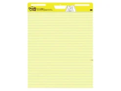 Post-it® Super Sticky Easel Pad, 20 in x 23 in, 1 Pad, 20 Sheets/Pad, Primary Ruled, Great for Virtual Teachers and Students, White