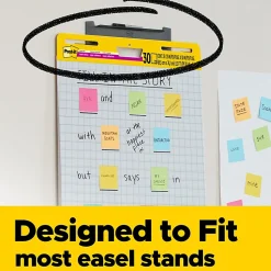 Post-it® Super Sticky Easel Pads, 25 in x 30 in, 2 Pads, 30 Sheets/Pad, Grid Lined, Great for Virtual Teachers and Students, White
