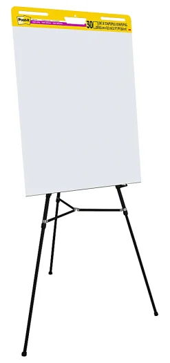Post-it® Super Sticky Easel Pads, 25 in x 30 in, 2 Pads, 30 Sheets/Pad, Grid Lined, Great for Virtual Teachers and Students, White