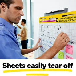 Post-it® Super Sticky Easel Pads, 25 in x 30 in, 2 Pads, 30 Sheets/Pad, Grid Lined, Great for Virtual Teachers and Students, White