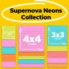 Post-it® Super Sticky Notes, Assorted Sizes, 15 Sticky Note Pads, 45 Sheets/Pad, 2X the Sticking Power, School and Office Supplies, Supernova Neons