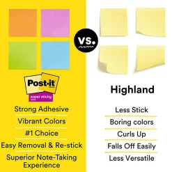 Post-it® Super Sticky Notes, 3 in. x 3 in., Simply Serene Collection, 5 Pads/Pack, 90 Sheets/Pad
