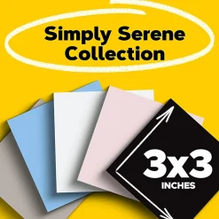 Post-it® Super Sticky Notes, 3 in. x 3 in., Simply Serene Collection, 5 Pads/Pack, 90 Sheets/Pad
