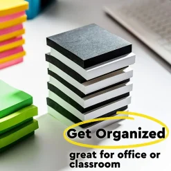 Post-it® Super Sticky Notes, 3 x 3 in, 5 Sticky Note Pads, 90 Sheets/Pad, 2X the Sticking Power, School Supplies and Office Products, Neon Orange