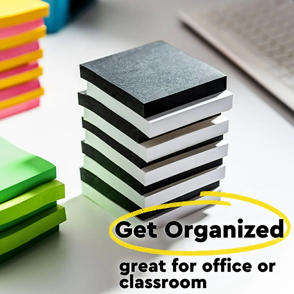 Post-it® Super Sticky Notes, 3 x 3 in, 5 Sticky Note Pads, 90 Sheets/Pad, 2X the Sticking Power, School Supplies and Office Products, Neon Orange