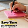 Post-it® Super Sticky Notes, 5 x 8 in, 2 Lined Sticky Note Pads, 45 Sheets/Pad, 2X the Sticking Power, School and Office Supplies, Energy Boost