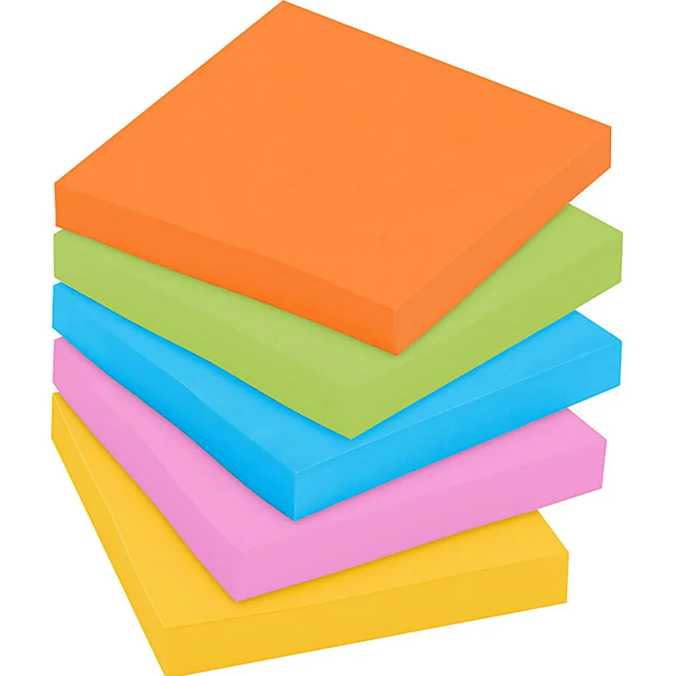 Post-it® Super Sticky Notes, 3 x 3 in, 6 Sticky Note Pads, 70 Sheets/Pad, 2X the Sticking Power, School Supplies and Office Products, Energy Boost