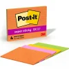 Post-it® Super Sticky Notes, 6 x 8 in, 4 Lined Sticky Note Pads, 45 Sheets/Pad, 2X the Sticking Power, School and Office Supplies, Energy Boost