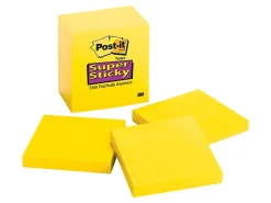 Post-it® Super Sticky Notes, 3 x 3 in, 5 Sticky Note Pads, 90 Sheets/Pad, School Supplies and Office Products, Notes for Vertical Surfaces, Sunnyside