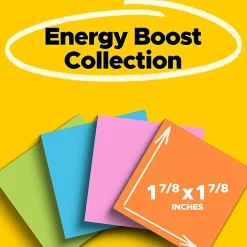 Post-it® Super Sticky Notes, 1.88 x 1.88 in, 18 Mini Sticky Note Pads, 90 Sheets/Pad, 2X the Sticking Power, School and Office Supplies, Energy Boost