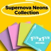 Post-it® Super Sticky Notes, 1.88 x 1.88 in, 8 Mini Sticky Note Pads, 90 Sheets/Pad, 2X the Sticking Power, School Supplies, Supernova Neons