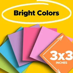 Post-it® Super Sticky Notes, 3 x 3 in, 15 Sticky Note Pads, 45 Sheets/Pad, 2X the Sticking Power, School Supplies and Office Products, Assorted Colors