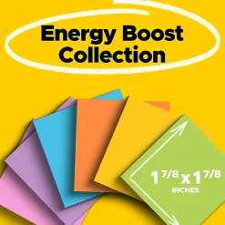 Post-it® Super Sticky Notes, 1.88 x 1.88 in, 6 Sticky Note Pads, 45 Sheets/Pad, 2X the Sticking Power, School Supplies, Energy Boost