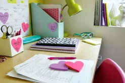 Post-it® Super Sticky Notes, 3 x 3 in, 2 Heart Shaped Pads, 75 Sheets/Pad, 2X the Sticking Power, School Supplies and Office Products, Assorted Colors
