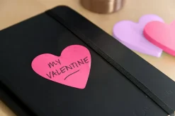 Post-it® Super Sticky Notes, 3 x 3 in, 2 Heart Shaped Pads, 75 Sheets/Pad, 2X the Sticking Power, School Supplies and Office Products, Assorted Colors