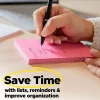 Post-it® Super Sticky Notes, 3 x 3 in, 24 Bulk Sticky Note Pads, 70 Sheets/Pad, 2X the Sticking Power, School and Office Supplies, Playful Primaries
