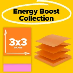 Post-it® Super Sticky Pop Up Notes, 3 x 3 in, 18 Sticky Note Pads, 90 Sheets/Pad, 2X the Sticking Power, School Supplies, Energy Boost