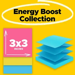 Post-it® Super Sticky Pop Up Notes, 3 x 3 in, 10 Sticky Note Pads, 90 Sheets/Pad, 2X the Sticking Power, School and Office Supplies, Energy Boost