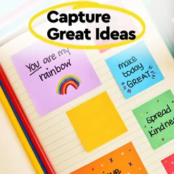 Post-it® Super Sticky Pop Up Notes, 3 x 3 in, 6 Sticky Note Pads, 90 Sheets/Pad, 2X the Sticking Power, School Supplies, Playful Primaries