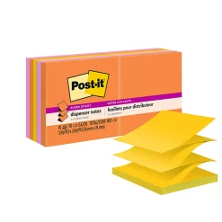 Post-it® Super Sticky Pop Up Notes, 3 x 3 in, 10 Sticky Note Pads, 90 Sheets/Pad, 2X the Sticking Power, School and Office Supplies, Energy Boost