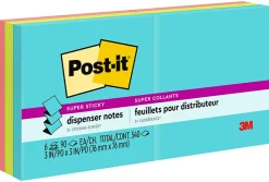 Post-it® Super Sticky Pop Up Notes, 3 x 3 in, 6 Sticky Note Pads, 90 Sheets/Pad, 2X the Sticking Power, School Supplies, Supernova Neons