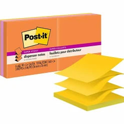 Post-it® Super Sticky Pop Up Notes, 3 x 3 in, 6 Sticky Note Pads, 90 Sheets/Pad, 2X the Sticking Power, School and Office Supplies, Energy Boost