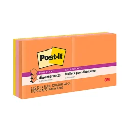Post-it® Super Sticky Pop Up Notes, 3 x 3 in, 6 Sticky Note Pads, 90 Sheets/Pad, 2X the Sticking Power, School and Office Supplies, Energy Boost